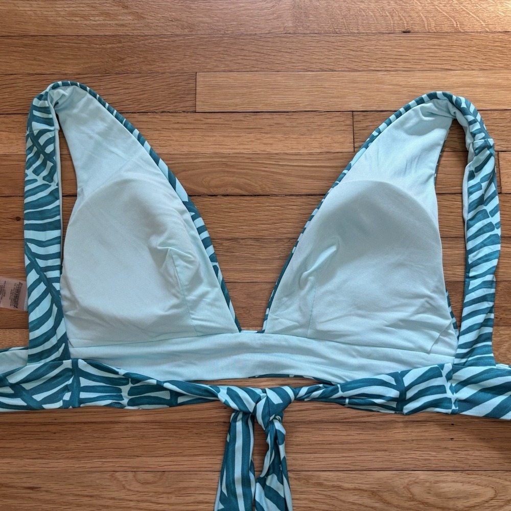VITAMIN A Swim Top Bikini Women's Large Triangle Straps Tropical Top Only Beach - Picture 7 of 7